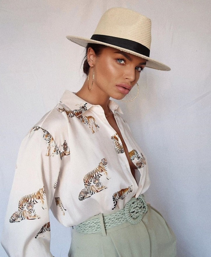 Tiger Print Blouse