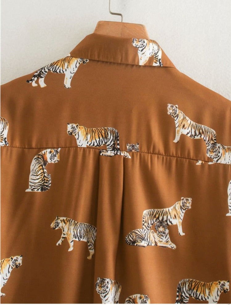 Tiger Print Blouse