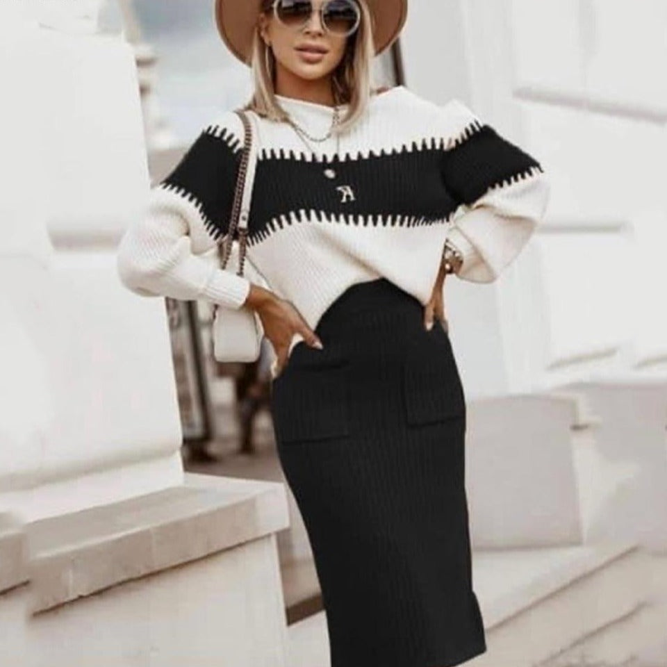 Bridget Knitted Set (Sweater/Skirt)