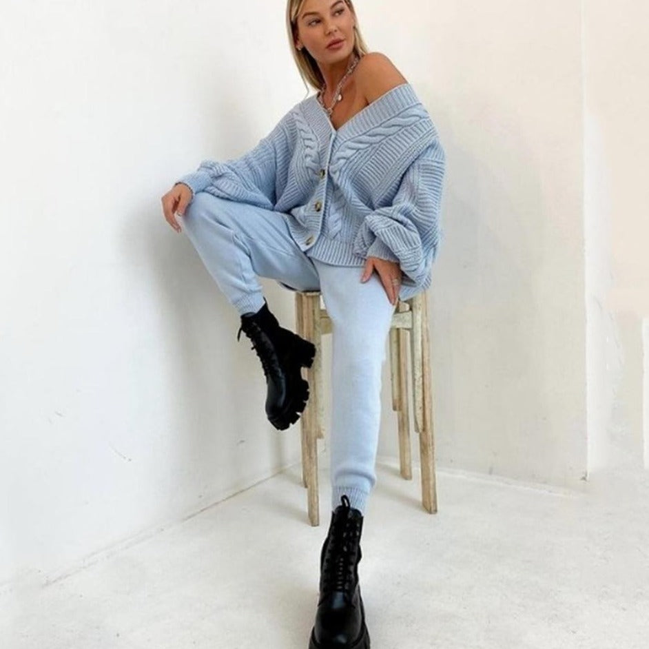 Dina Knitted Set (Sweater/pants)