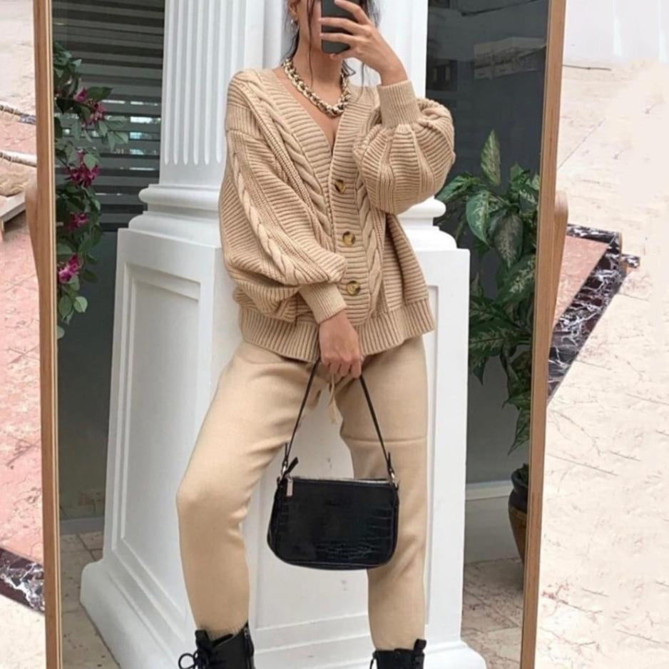 Dina Knitted Set (Sweater/pants)