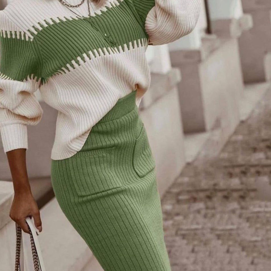 Bridget Knitted Set (Sweater/Skirt)