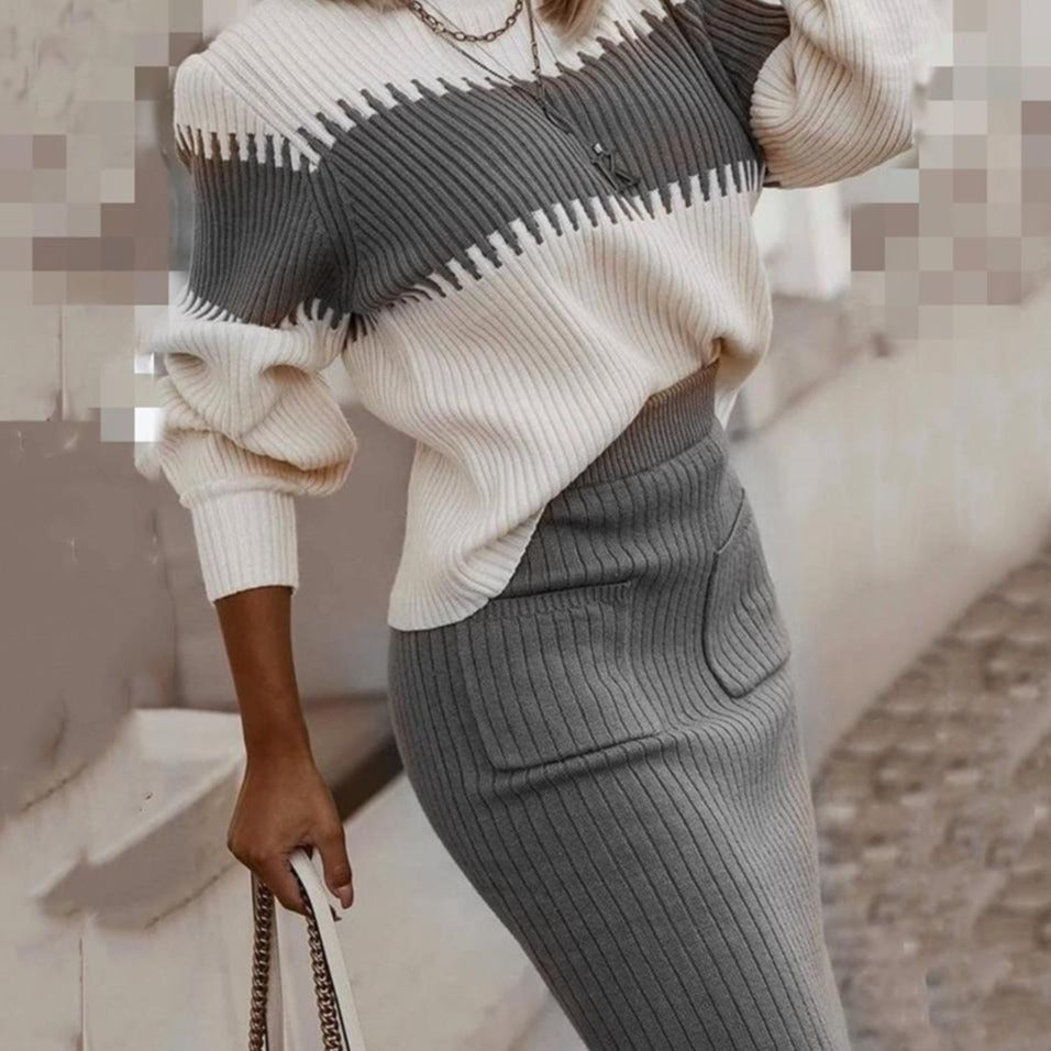 Bridget Knitted Set (Sweater/Skirt)