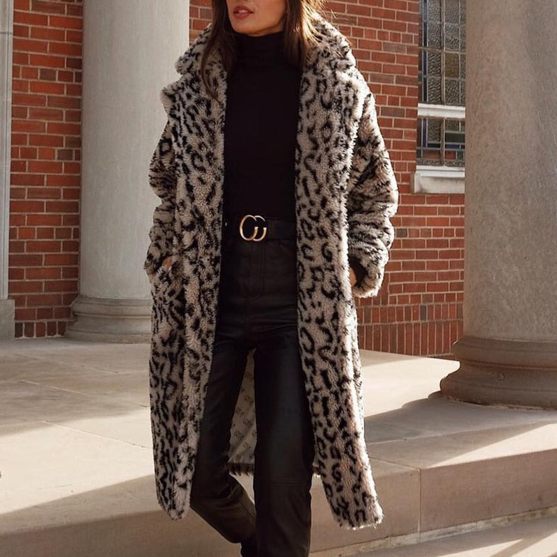 Leopard Oversized Teddy Coat