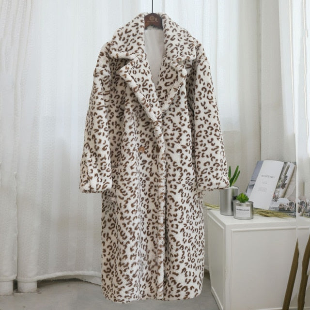 Leopard Oversized Teddy Coat