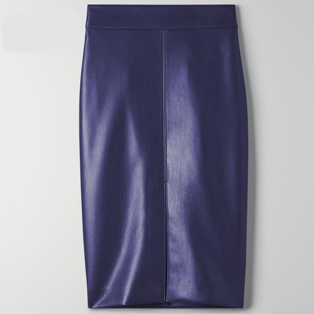 Margaret Leather Midi Skirts
