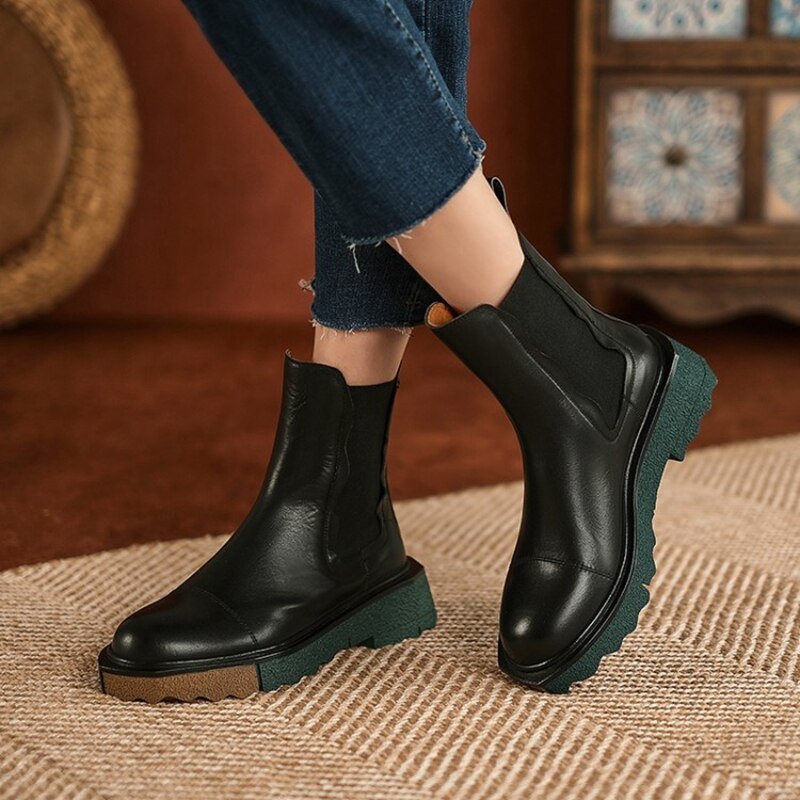 Retro Chelsea Boots (Cow Leather)