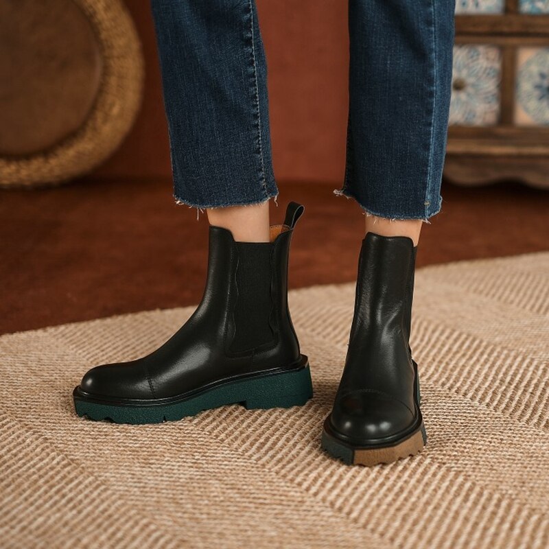 Retro Chelsea Boots (Cow Leather)
