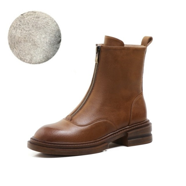 Ginger Leather Boots