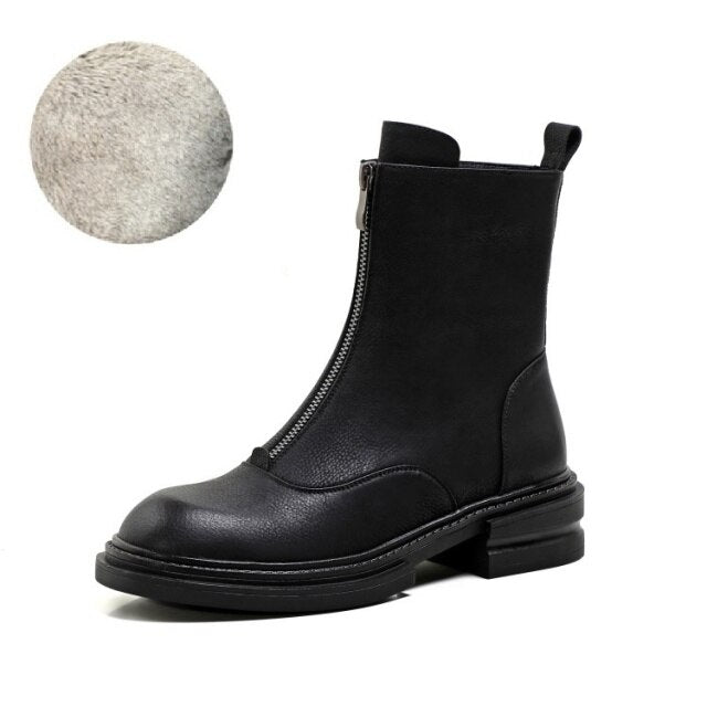 Ginger Leather Boots