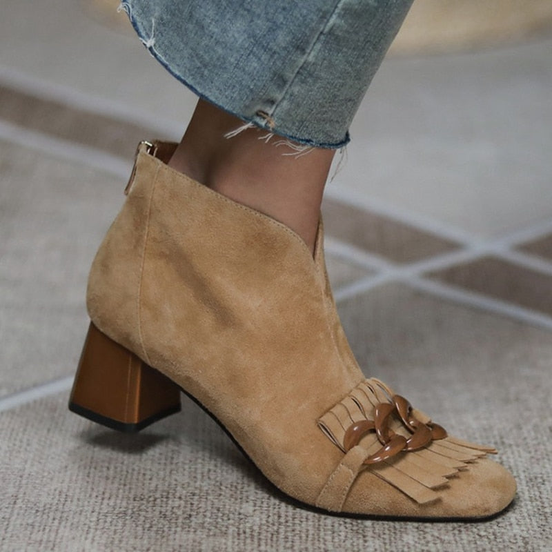 Susan Boots (Natural Suede)