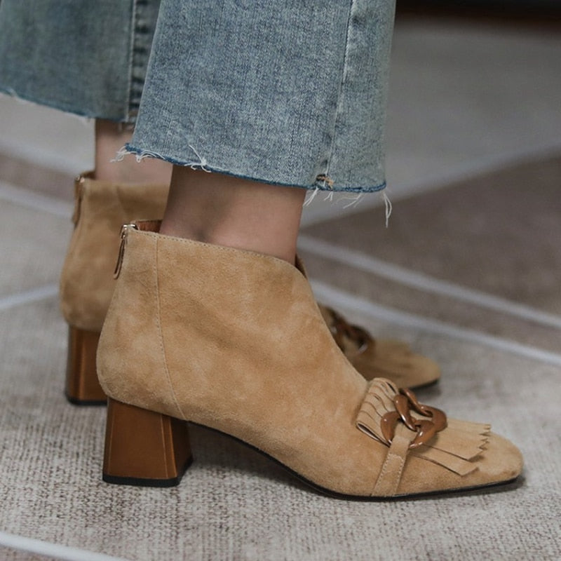 Susan Boots (Natural Suede)
