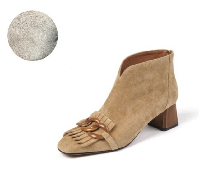 Susan Boots (Natural Suede)