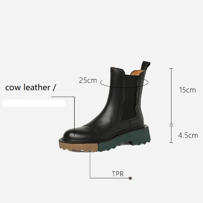 Retro Chelsea Boots (Cow Leather)