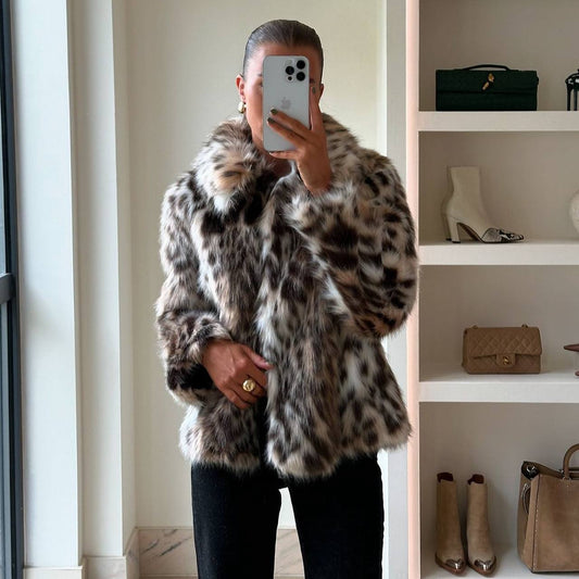 Leopard Faux Fur Coat