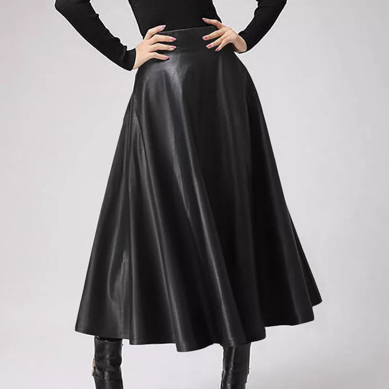 Evelyn Leather Skirt