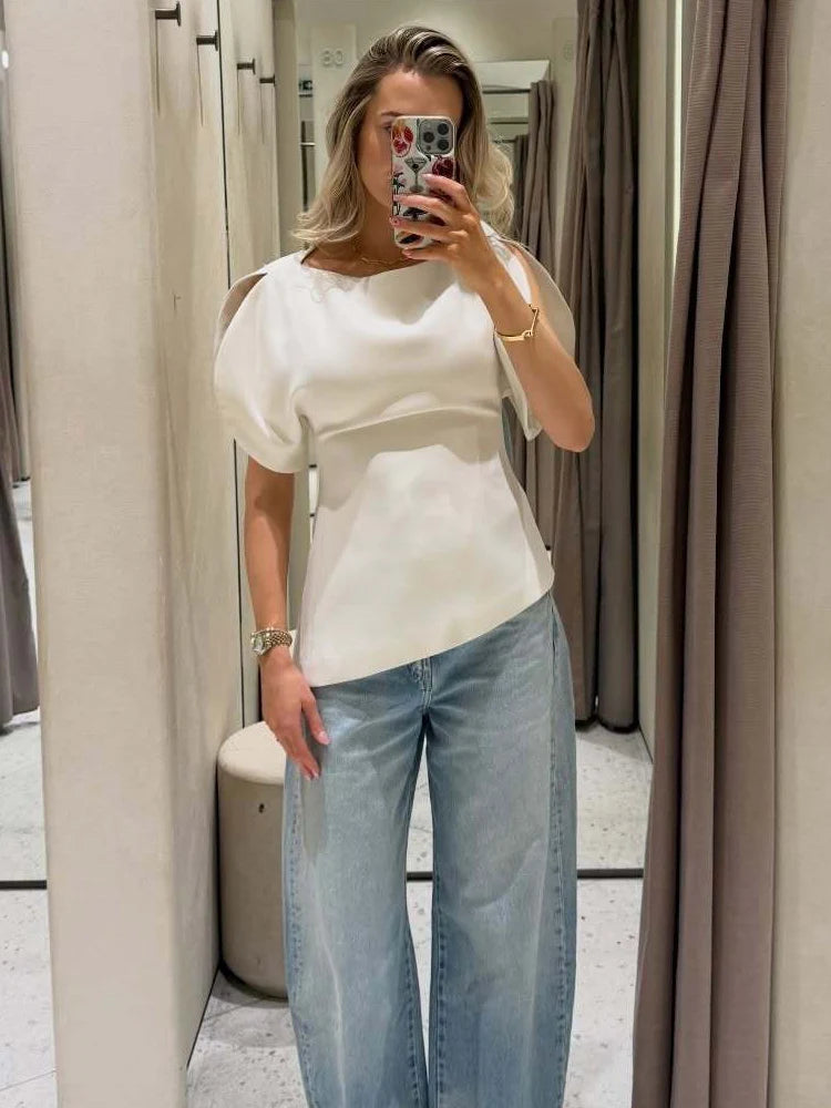 Anne Asymmetric Blouse