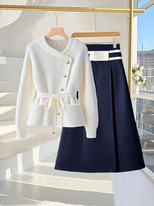 Deanna Elegant Set (Sweater/Skirt)