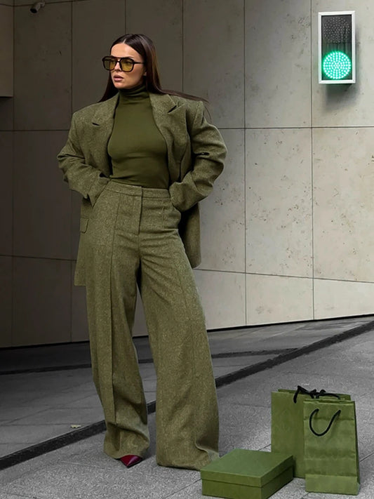 Wanda Woolen Set (Blazer/Pants)