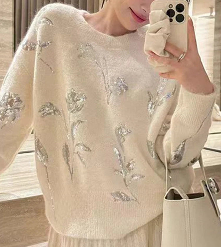 Julia Sequin Sweater