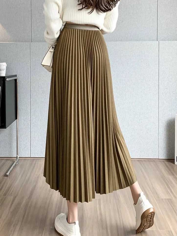 Asymmetrical Pleated Skirt