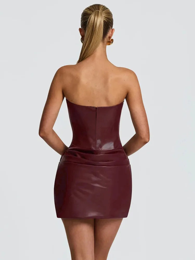 Emma Leather Dress