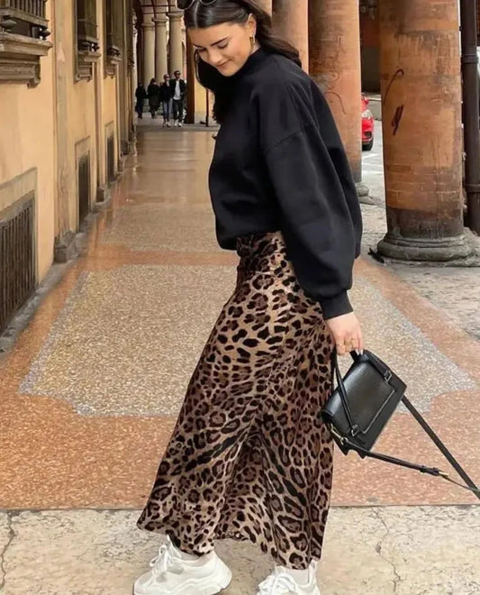 Leopard Midi Skirt