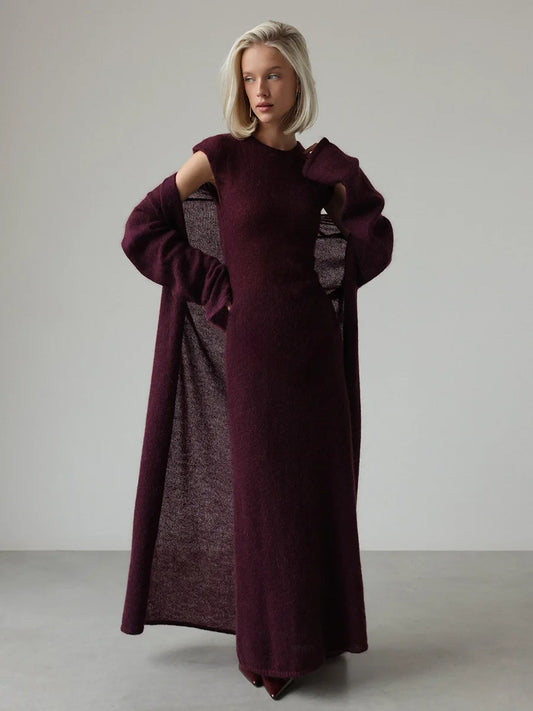 Nancy Knit Set (Long Cardigan/Dress)