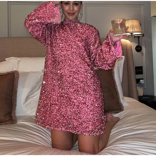 Shiny Party Dress With bow