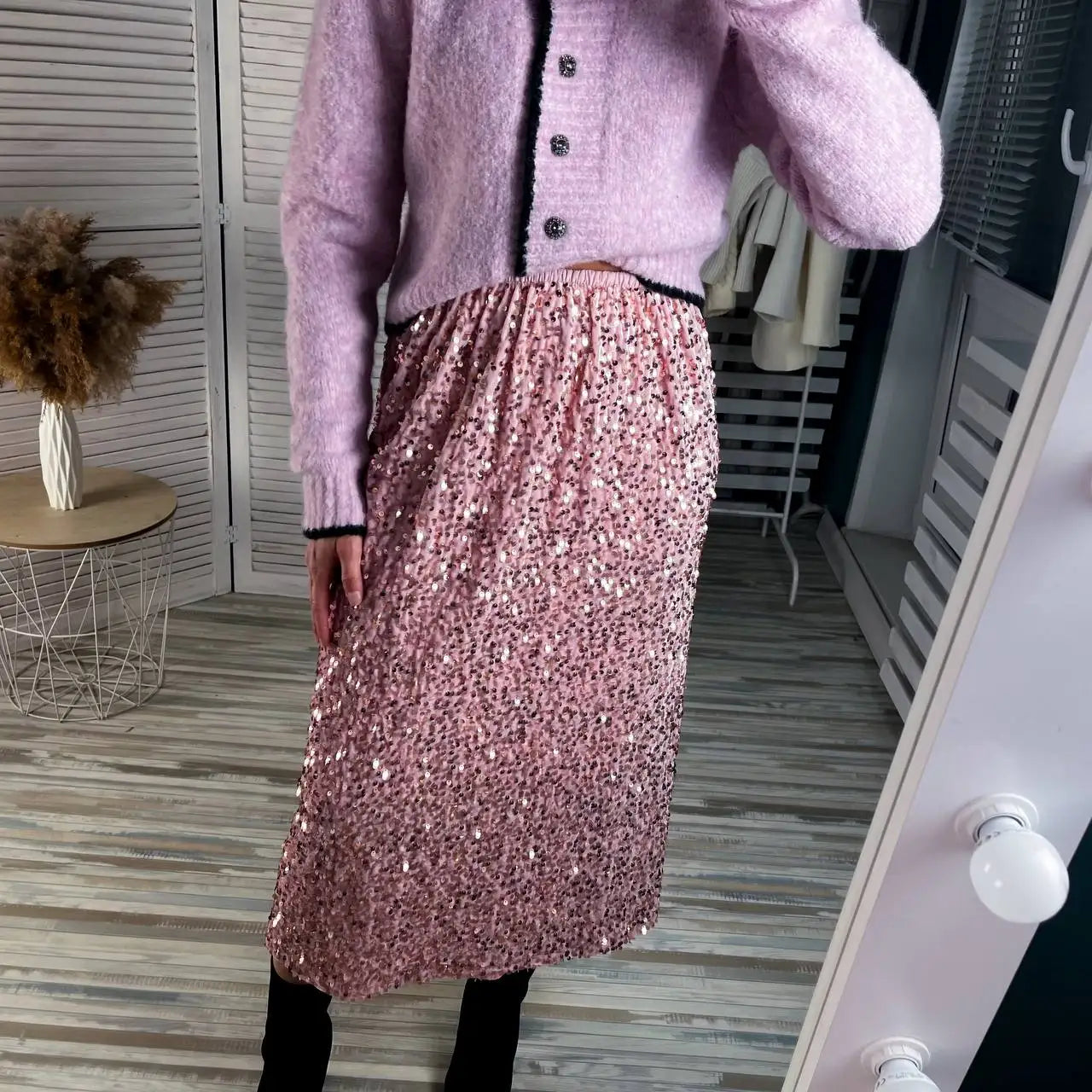 Jeanne Sequined Skirt