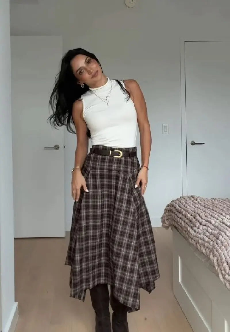 Vintage Plaid Skirt