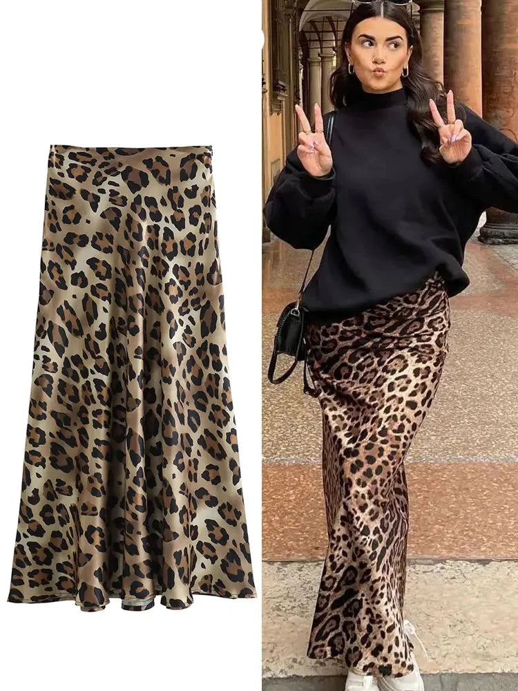 Leopard Midi Skirt