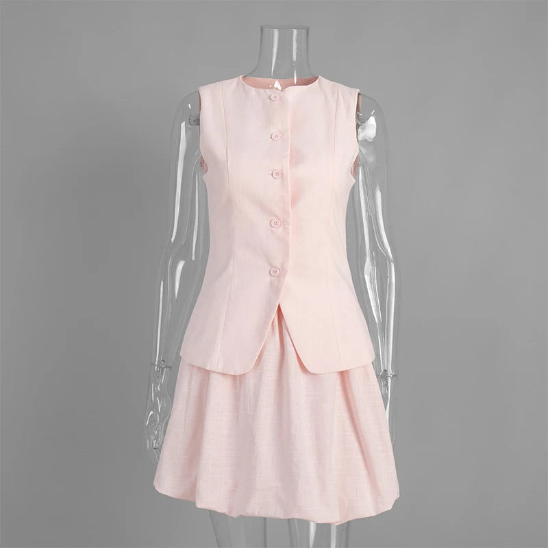 Sara Set(Vest/Skirt)