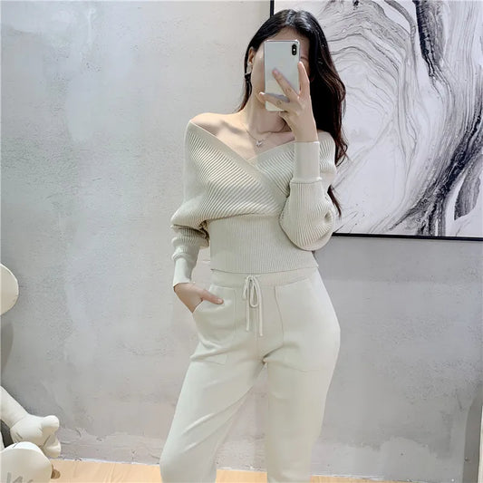 Melissa Knitted Set (Sweater/Pants)