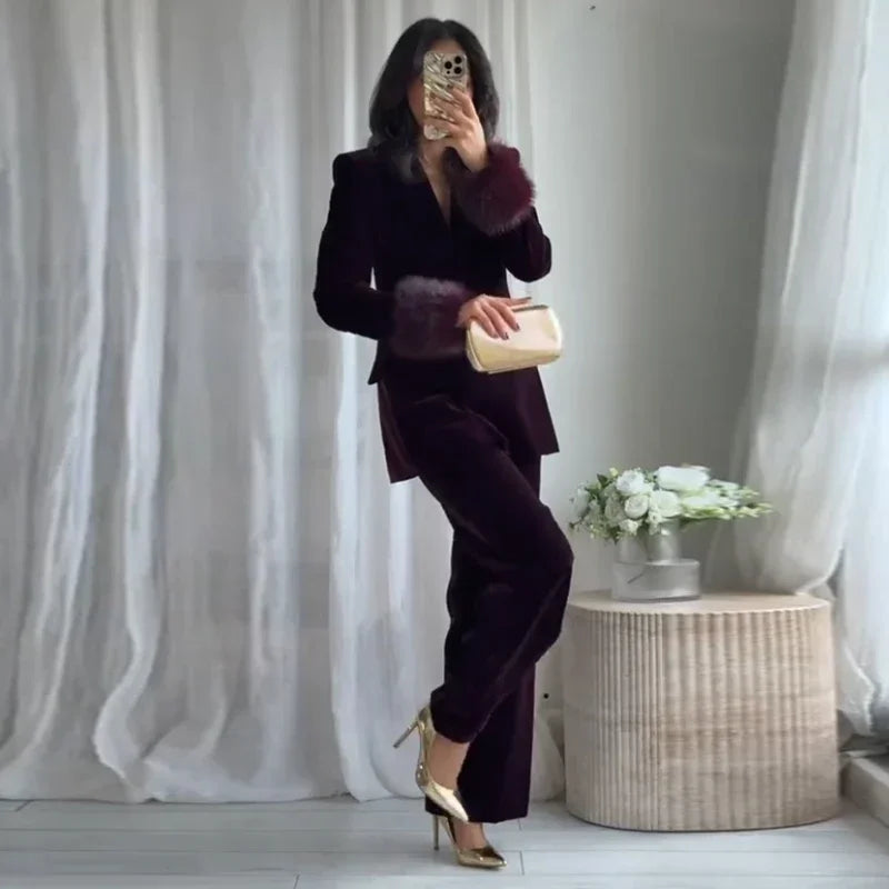 Shirley Velvet Set (Blazer/Pants)