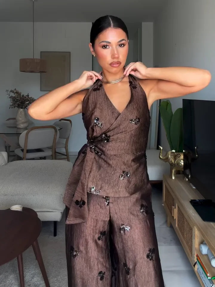 Sheila Sequin Set (Vest/Pants)