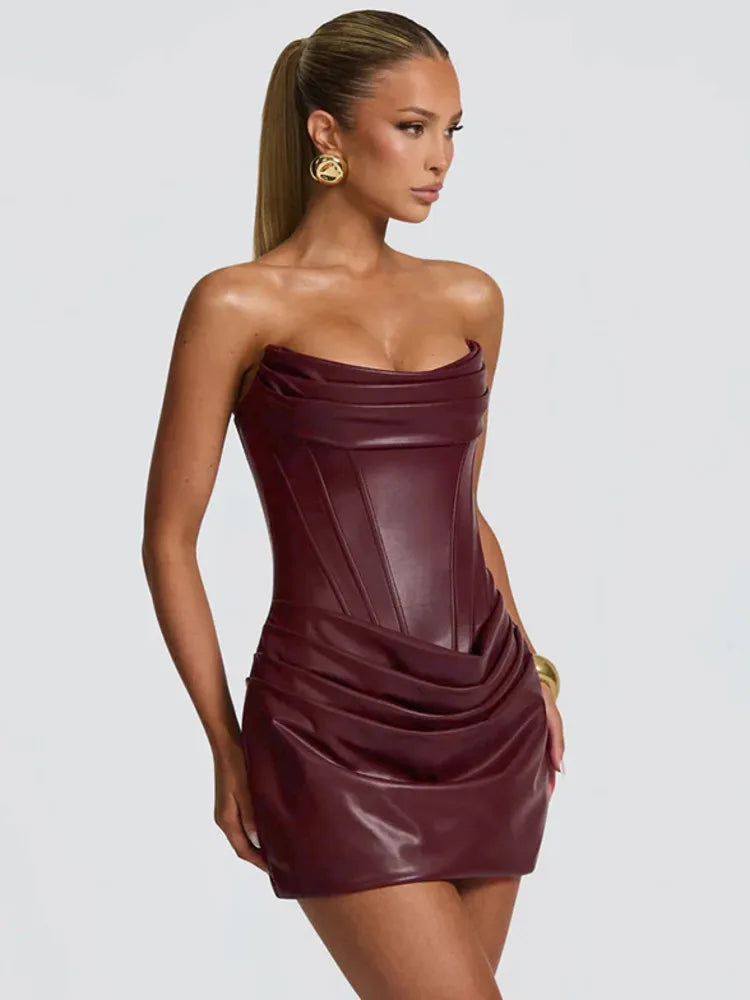 Emma Leather Dress