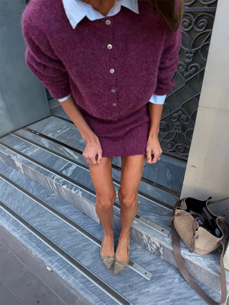 Julie Set(Cardigan/Skirt)