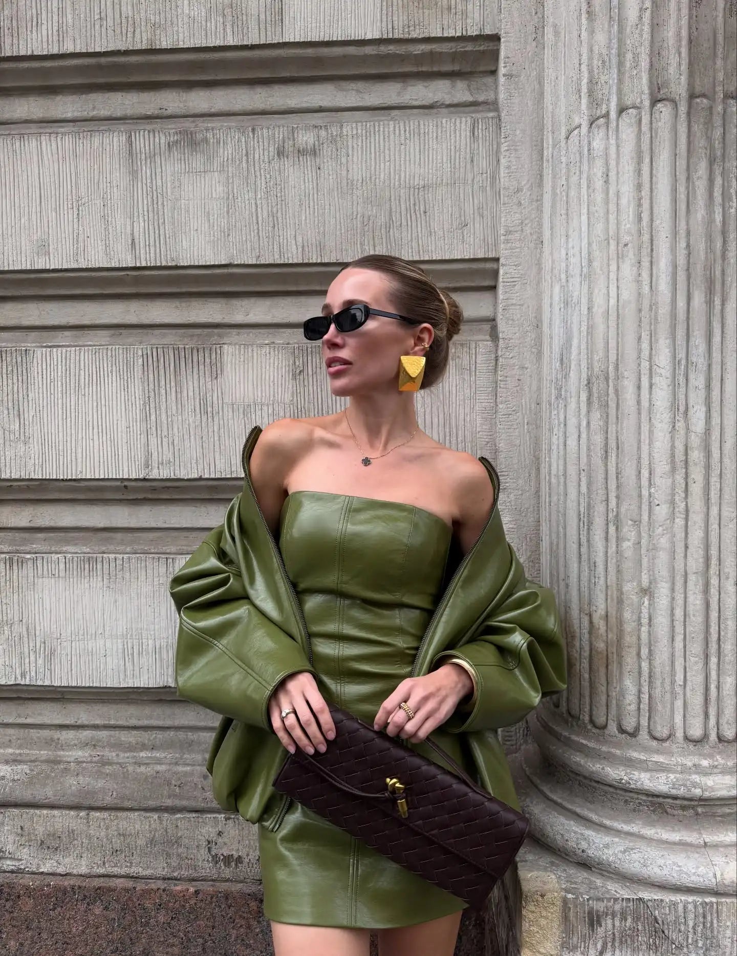 Nancy Leather Set  New (Coat/Pants/Dress)