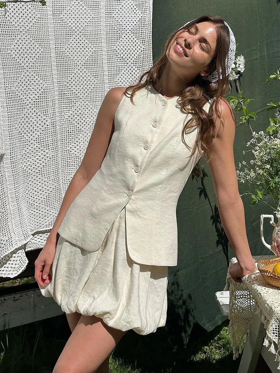 Sara Set(Vest/Skirt)