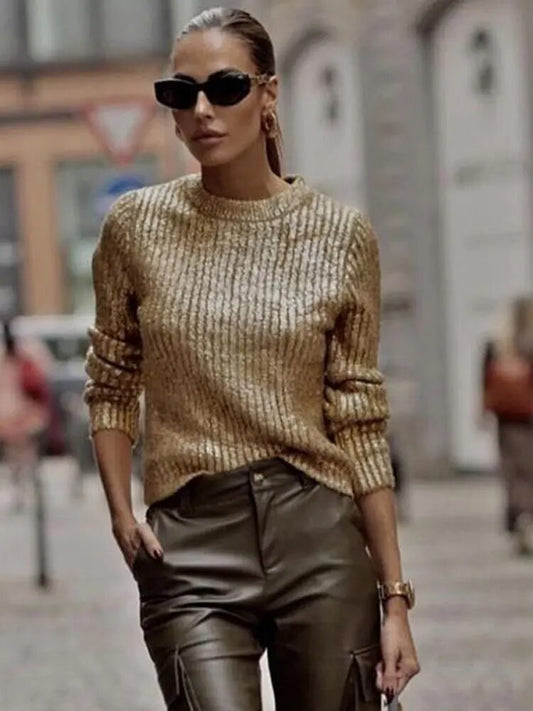 Eva Gold Sweater
