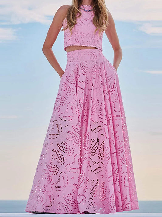 Stephanie Cotton Set (Top/Skirt)