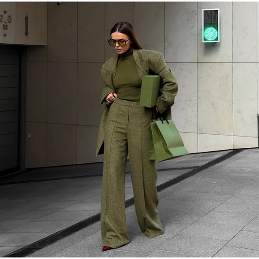 Wanda Woolen Set (Blazer/Pants)