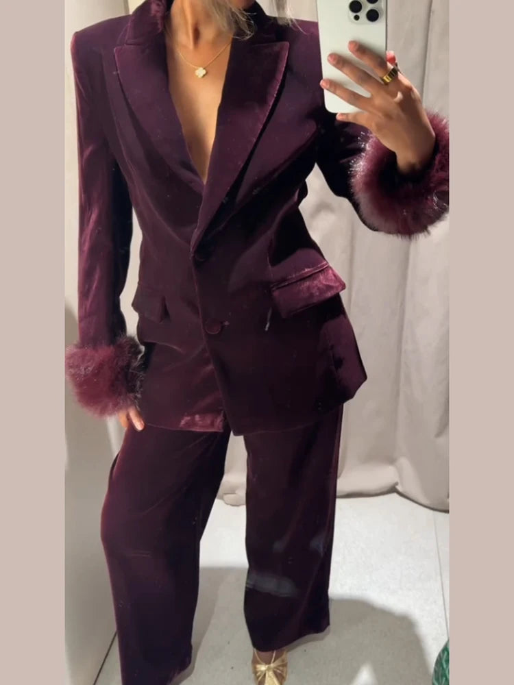 Shirley Velvet Set (Blazer/Pants)