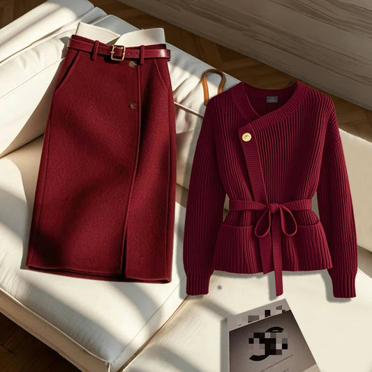 Diana Elegant Set (Sweater/Skirt)