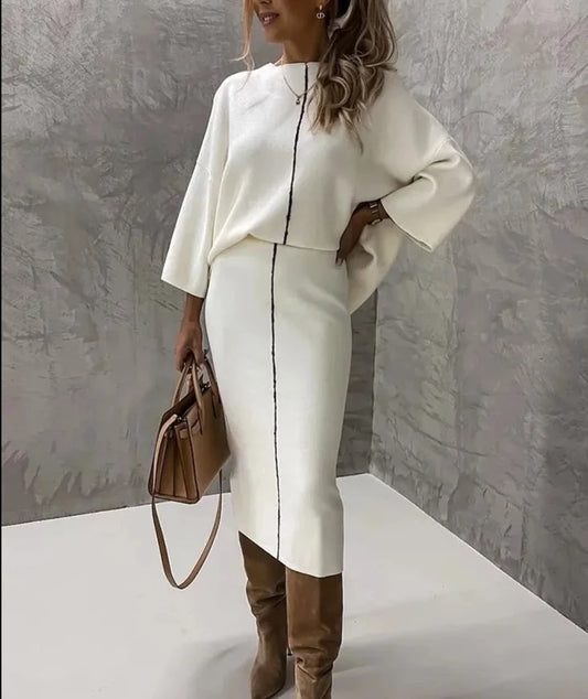 Sherry Knitted Set (Sweater/Skirt)