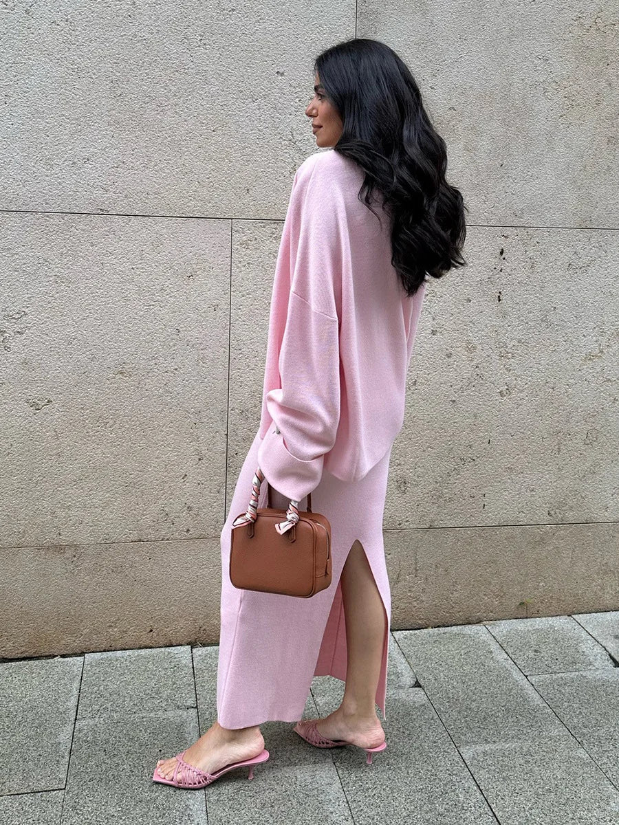 Margaret Knitted Set (Cardigan/Skirt/Top)