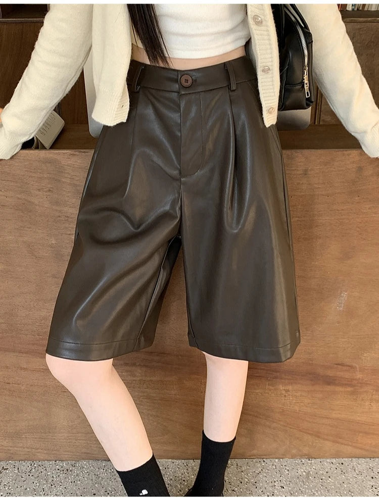 Julia Leather Shorts