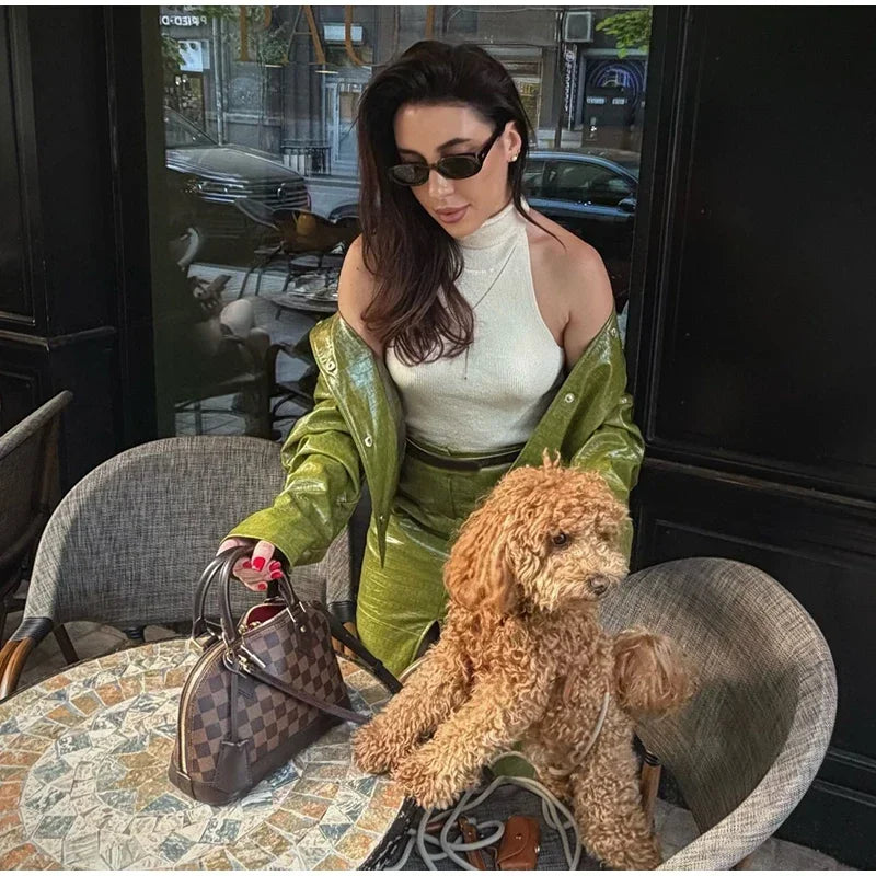 Veronica Leather Set (Coat/Skirt)