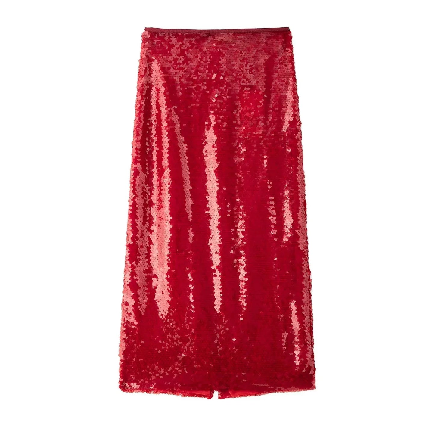 Red Sequins Skirt